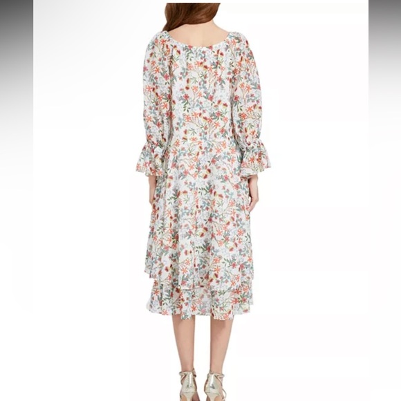 Alice + Olivia Miora Floral Ruffled Dress Multicolored Ruffled On/Off Shoulder - Picture 5 of 17